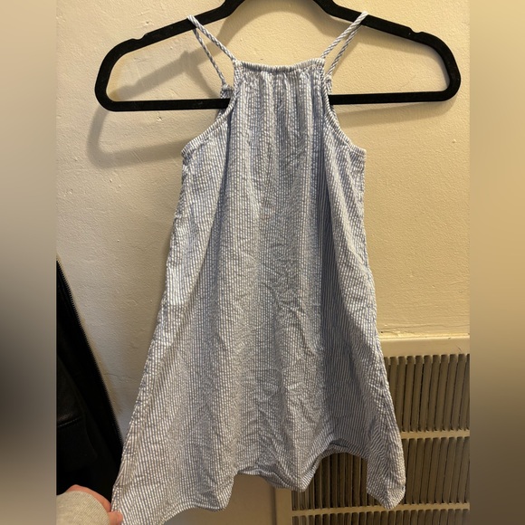 Blue and White Striped Halter Top - Picture 2 of 4